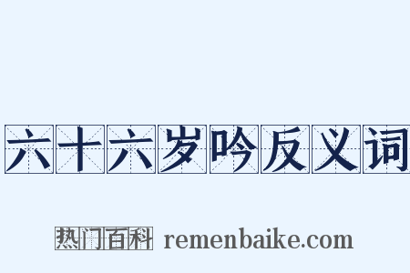 六十六岁吟反义词是什么意思的图片